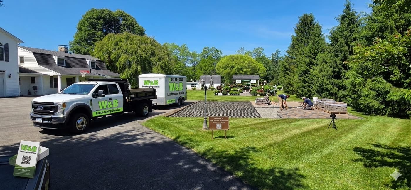 Paver patio installed by W&B Landscaping in Poughkeepsie NY